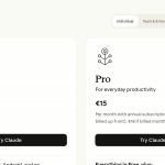 Anthropics prisside med Free til 0 euro og Pro til 15 euro om m&aring;neden