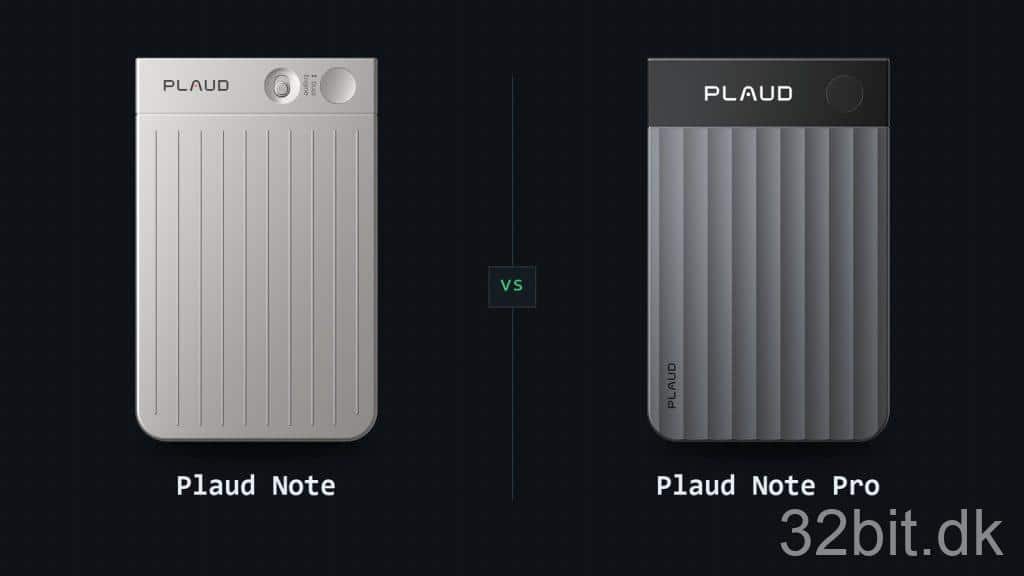 Plaud Note og Plaud Note Pro side om side